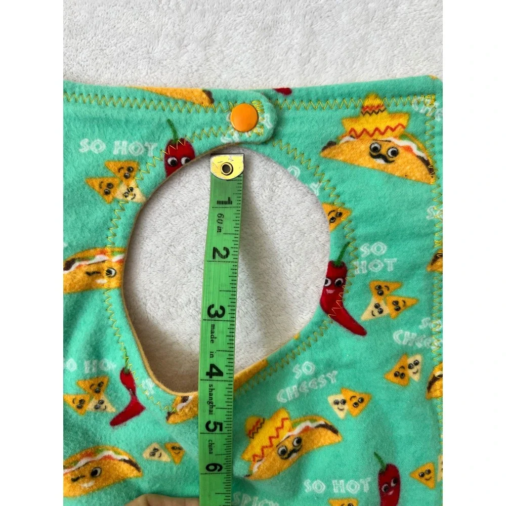 Handmade Flannel Baby Bibs Multicolor Food Plaid Snap Closure 3 Pack OS
